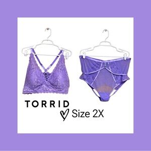 Torrid Curve Strappy Lace Lingerie Set 💜 Size 2 (2X) (Circa 2017-2019)